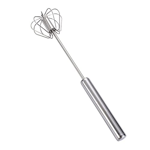 Batidor de Huevos Manual de Acero Inoxidable, Prensa para batir Crema, Varilla agitadora giratoria semiautomática para Cocina