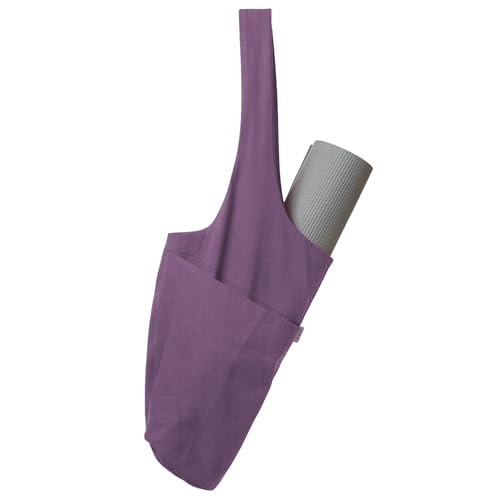 Bolsa de tapete para ioga Yogiii | Bolsa original YogiiiTote | Bolso lateral grande e bolso com zíper | Serve para a maioria dos tamanhos de tapetes, Imperial Purple, 25 x 15 Inches - Fits All Mat Sizes