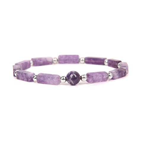 Pulsera de amatista pura MenYiYDS Cover