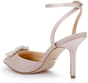 Badgley Mischka Women's Nicky Pump, Blush Satin, 6 | Image 3