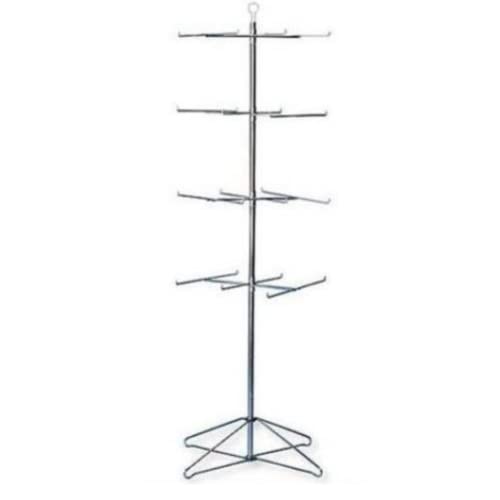 4-Tier Chrome Wire Floor Spinner Rack