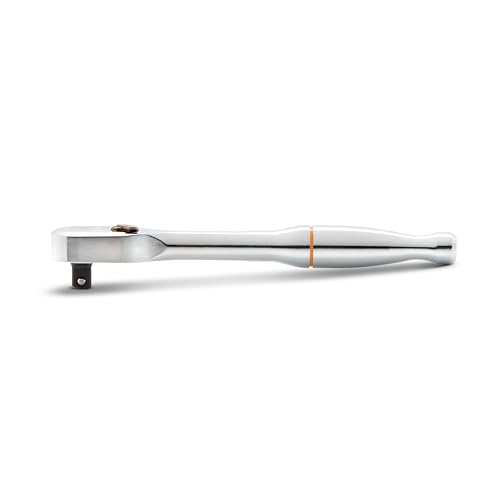 Image of GEARWRENCH 1 /4 inch Drive 120XP Full Polish Chrome Teardrop Ratchet | 81011XP
