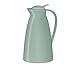 alfi ECO 1,0 l, thermos con inserto igienico in vetro temperato in plastica, tappo a vite con comodo pulsante di pressione, versare con una sola mano, ideale come caffettiera da caffè, teiera, senza immagine