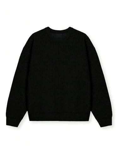 GORGLITTER Men's Crew Neck Sweaters Long Sleeve Knitted Pullover Sweaters2