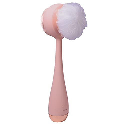 PMD Clean Body - Smart Body Cleansing Device with Silicone Brush & Three Interchangeable Attachments - Waterproof - SonicGlow Vibration - Cleanse, Exfoliate, & Massage Body