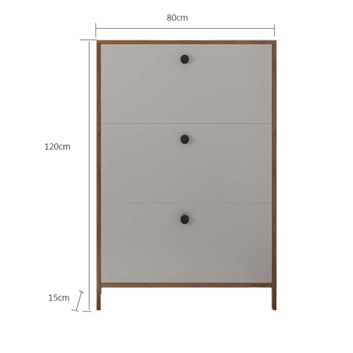 Rangeur à chaussures rabattable blanc, meuble d'entrée minimaliste - 3