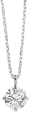 PAVOI 14K Gold Plated 925 Sterling Silver CZ Diamond Pendant Necklace for Women | Adjustable Slider