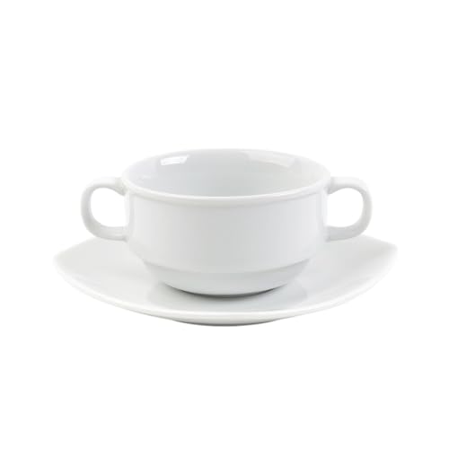 Holst Porzellan TH 025 FD 2-tlg. Porzellan Suppentasse 0,25 l Fine-Dining Weiß 2 Sets