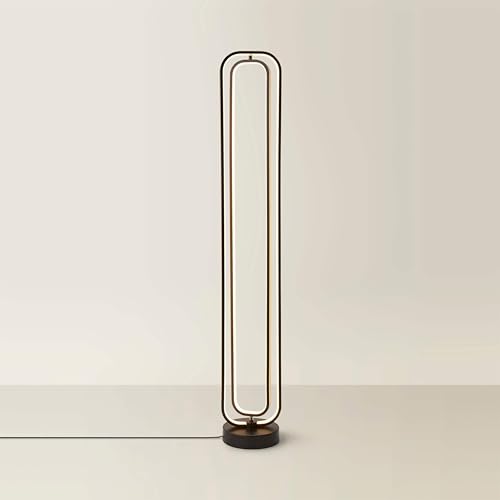 ValueLights | Infinity Matte Black Revolving LED Floor Lamp