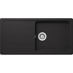 Fregadero Schock Schock Fregadero de cocina de 100 x 50 cm, ónix, CRISTALITE, fregadero de granito a partir de 60 cm de ancho, FOMD100LAGON