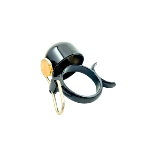 Runbell 3.0 – Wearable Running Bell for Runners, Cyclists & EUV Riders – Loud Nickel Silver Bell with Brass Hammer on Stainless Steel Body – Adjustable Silicone Fit – Lightweight (Gloss Black)