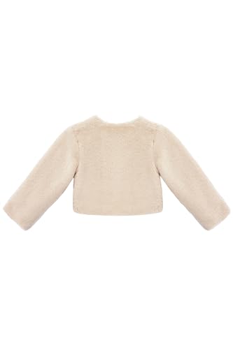 Lilax Girls Cozy Faux Fur Bolero Shrug Long Sleeve Crew Neck Dress Coat4