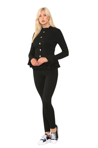 Survêtement péplum à volants noir taille 42 anti-complexes - 3