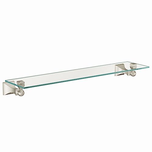 Moen Dn8390Bn Retreat 22-Inch Wide X 5-Inch Deep Decorative Glass Bathroom Vanity Shelf, Brushed Nickel #TOP4