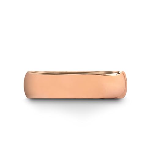 Tungsten Wedding Band Ring 6mm for Men Women Comfort Fit Blue Round Domed Brushed3