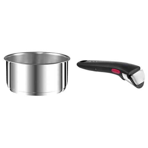 Tefal Ingenio Preference Casserole 22 cm, Empilable, Acier inoxydable, Induction, Polyvalence & Ingenio Poignée amovible noire, Empilable, Verrouillage...