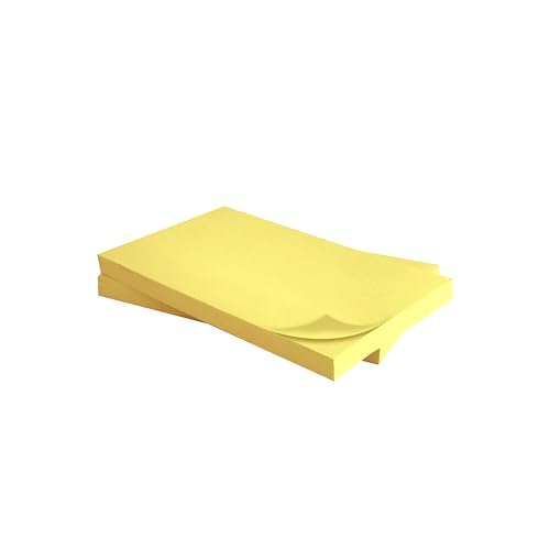 Image of Cubic Sticky Notes Pale Yellow - Pack of 2 | 5 inch x 3 inch Inches(12.5cm x 7.5cm) | Self-Adhesive Note Pads for Office, Home, School & Daily Reminders - Smooth Finish & Residue-Free