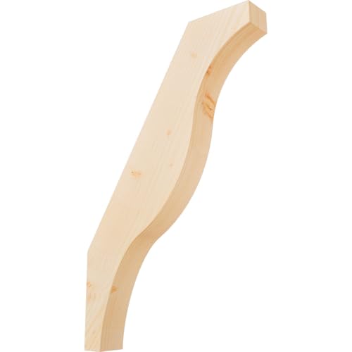 Ekena Millwork BRC04X22X34FST00SDF 3 1/2"W x 22"D x 34"H Funston Smooth Knee Brace, Douglas Fir
