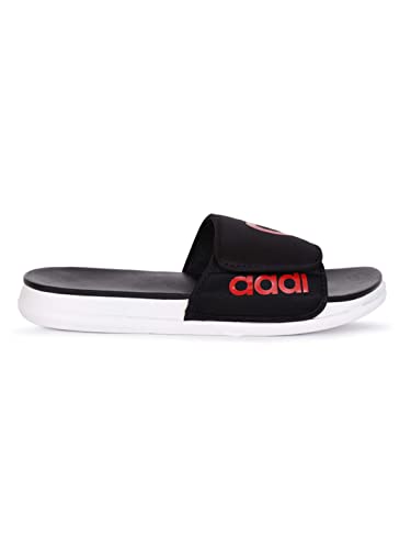 Image of AADI Men's Synthetic Leather Daily Casual Sliders /Flip Flop & Slippers