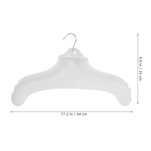 MAGICLULU 5 Stück Aufblasbare Kleiderbügel Für Die Reise Weiß Rund Tragbar Zusammenklappbar Mit Metallhaken Platzsparendes Kleideraufbewahrungsset Für Zuhause Camping Und Den Außenbereich