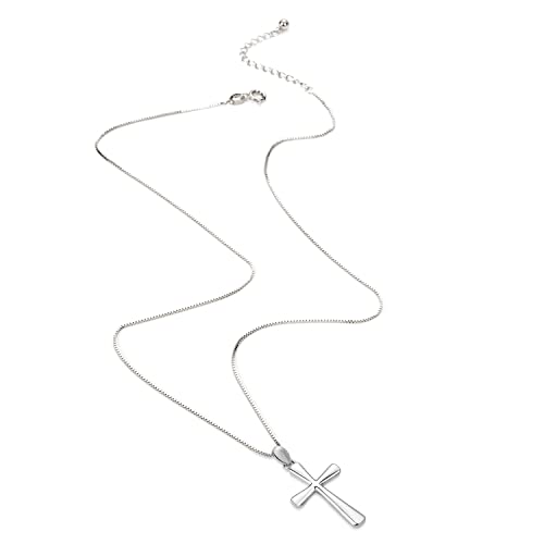 Sterling Silver Cross Necklace for Women 925 Sterling Silver Simple Classic Cross Pendant Necklace Handmade Crosses Religious Jewelry2