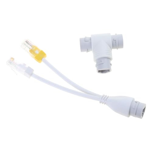 Two-in-One Splitter Networks Cable Connector for Security Camera Installation Three-Way RJ45 Connector Accessories