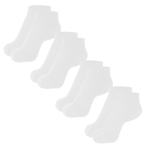 Chicingyou 4 Pairs Silk Liner Socks No Show Socks,M,White
