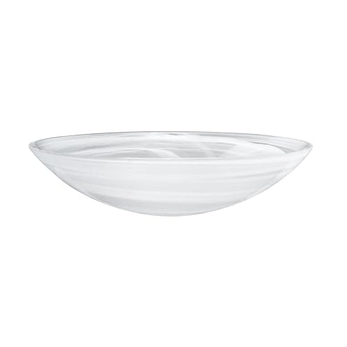 ALABASTER WHITE SERVING BOWL| WHITE | ALABASTER | TABLEWARE | BOWLS | GLASS | HANDMADE IN TURKEY by MARIPOSA - Used condition - US$35.55