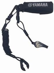 YAMAHA OEM WaveRunner PWC Watercraft Floating Lanyard with Whistle Part# MWV-PROLN-YD-BK - Pro Black, One Size