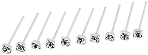 Pack Of 24 solid 925 sterling silver clear jewel cubic zirconia nose studs comes boxed, 1.8mm - Image 4