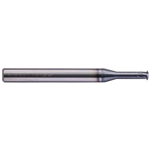 Image of 1 /4 inch 20-56 TPI Single Pitch Solid Carbide Thread Mill - AlCrN Coated | 4 Flute Thread End Mill, .180 inch Cutting Diameter, 1 /4 inch Shank Diameter, Necked to Thread .500 Deep, 2-1 /2 inch Overall Length