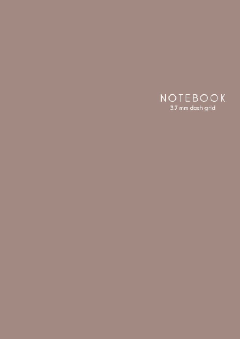 Notebook: B6 Size 3.7mm Dash Grid Minimalist Neutral and Skin Tone (Color: Walnut) Journal