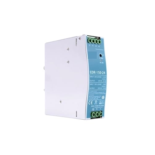 Alimentation EDR-150 24V CC 150W sur rail DIN pour armoires