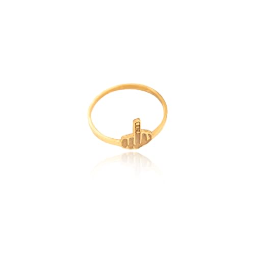 Middle Finger Ring | Swear Ring | Fuck Off Ring | Trendy Rings | Tiny Fuck Ring | Fuck it Ring | Swear Jewelry | Midi Ring | Fuck Off Charm