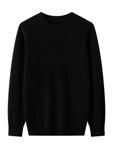 Men's 100% Merino Wool O-Neck Long Sleeve Pullover Spring-Fall Knitwear Top3
