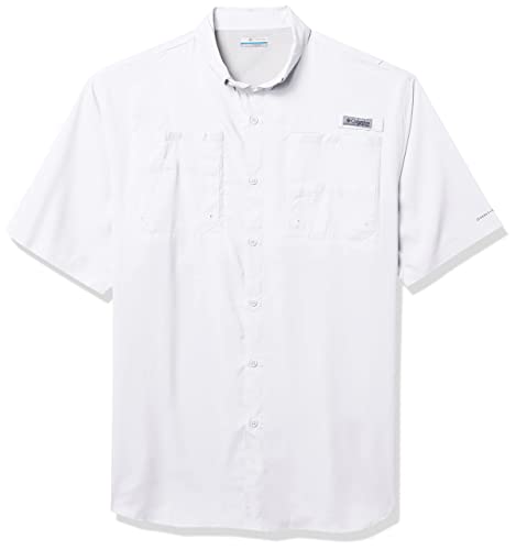Columbia Camisa masculina Tamiami II de manga curta, branca, GG