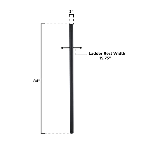 Westinghouse Lighting 6123500 Fixture Post With Ground Convenience Outlet And Dusk To Dawn Sensor, Textured Black Finish #TOP5