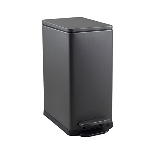 Cubo de basura estrecho de 10L con tapa para evitar olores en baños y cocinas pequeñas