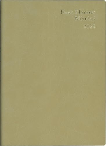 博文館 手帳 2025年 A5 ウィークリー デスクプランナー マンデー ゴールド No.500 (2025年 1月始まり)