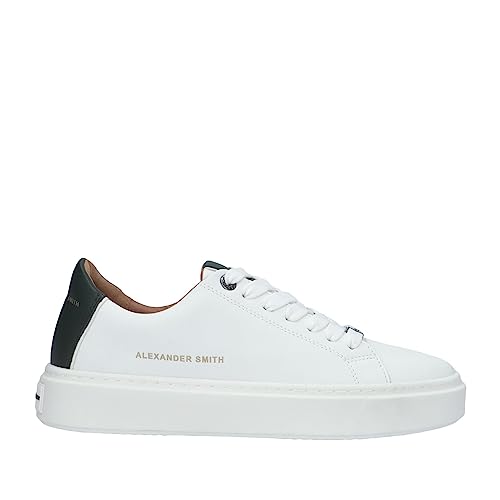 ALEXANDER SMITH - Zapatillas London Man White Green, Color blanco., 42 EU