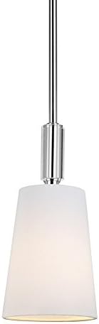 Feiss Lighting-Lismore-Mini-Pendant 1 Light Ivory Fabric in Crystals Style-5 Inch Wide by 10.88 Inch High