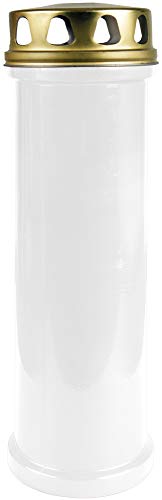 HS Candle Grabkerze in Weiß mit ca. 100h Brenndauer