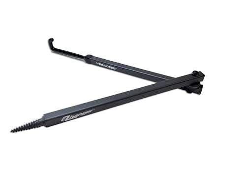 Realtree EZ Hanger – 23' 2-Arm Bow Hanger with Arrow Holders – Tree Screw Mount for Treestand Hunting – Holds Bows & 6 Arrows