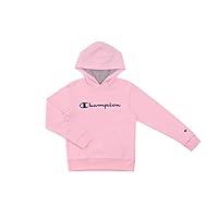 Champion Kids Clothes Sweatshirts Youth Heritage Fleece Pull On Hoody Sweatshirt with Hood (Small, Heritage Pink Candy)