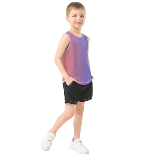 J JOYSAY Green Drake Gradient Boys Tank Top Sleeveless Muscle Shirts Quick Dry Kids T-Shirts 3-15T4