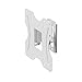 PureMounts TV Wandhalterung, schwenkbare neigbare Universal Halterung für 23-42 Zoll Flach & Curved Ferseher Monitor bis 30kg, max. VESA 200x200 mm, weiß