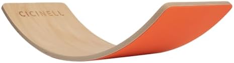（04:00時点） CICINELL バランスボード 木製 子供 大人 体幹 トレーニング アスレチック 軽量 大人 室内遊び こども バランス ボード 小学生 遊具 フィットネス ヨガ ボード子供用 バランス フィットヨガボード おもちゃ 木育 プレゼント (オレンジ)