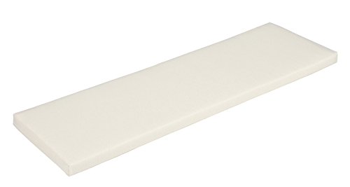 Naturholzmöbel Seidel Bankauflage Bankkissen Bankpolster Sitzkissen 100x38cm Bezug Creme mit Reissverschluss, Stoff Panama, waschbar bei 30° (Creme) Cover