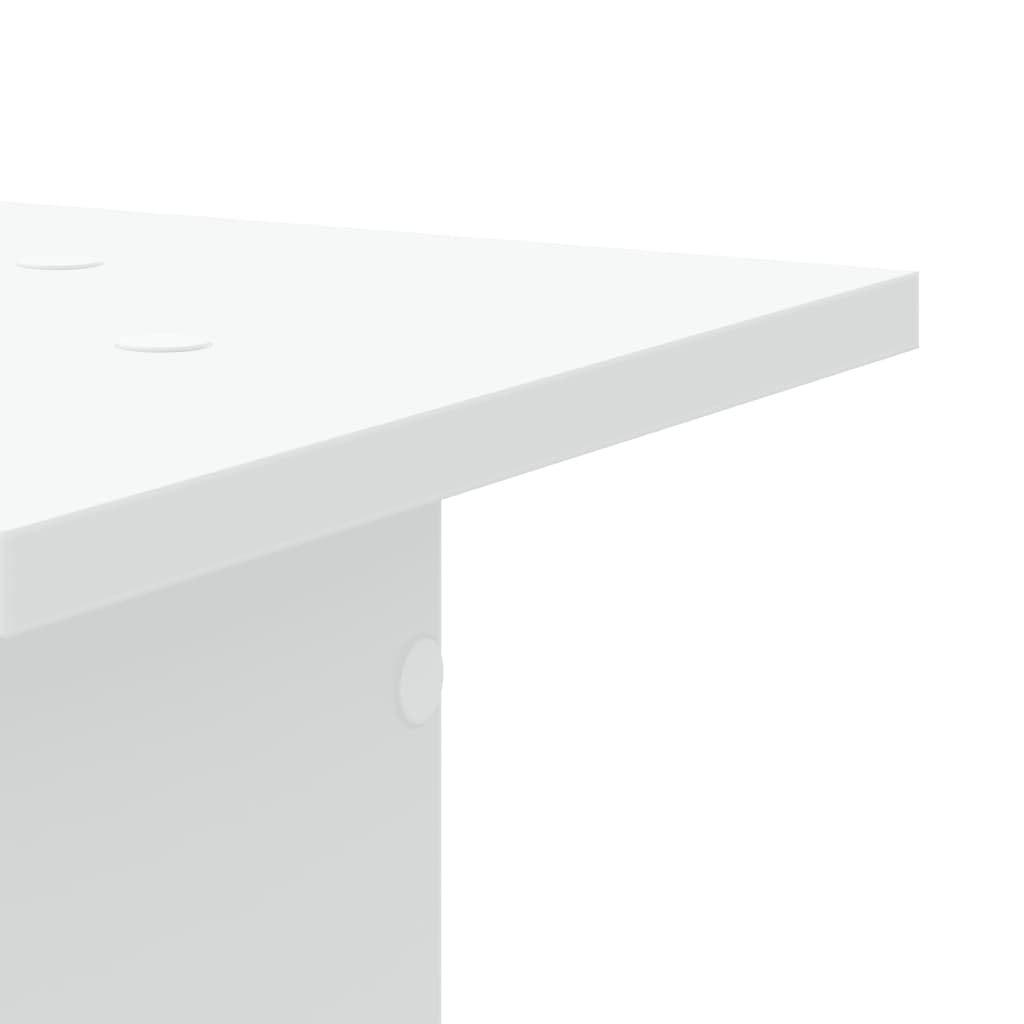 vidaXL Supporti per Piante 2 pz Bianchi 30x30x95 cm Legno Multistrato, Supporto per Fiori, Porta Fiori, Supporto per Piante da Interno, Porta Piante