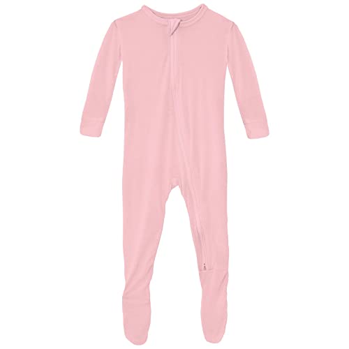 Image of KicKee Year Round Solid Footies with Zipper, Super Soft One-Piece Jammies, Sleepwear for Babies and Kids